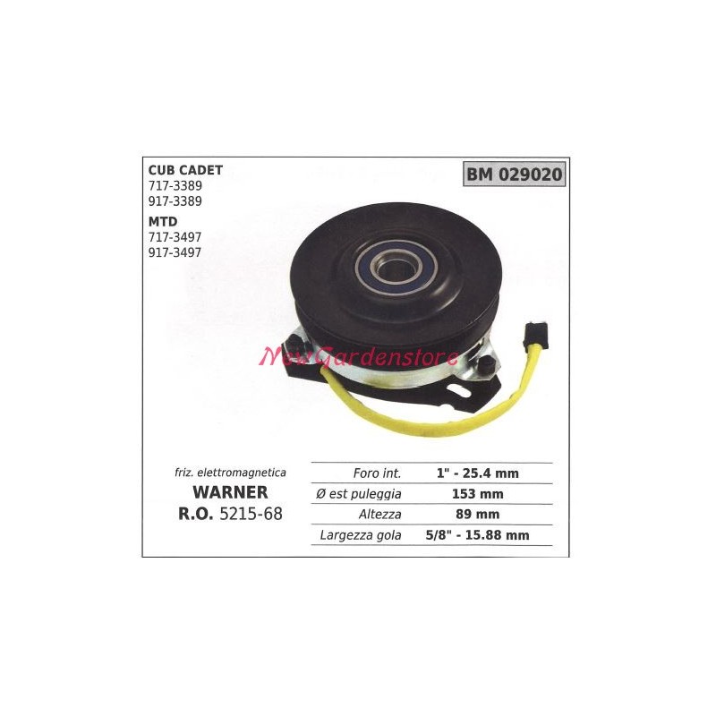 Elektromagnetische Kupplung warner rasenmäher cub cadet MTD 011350