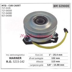 Embrague electromagnético warner cortacésped cortacésped cub cadet 029000