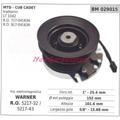 Embrague electromagnético warner cortacésped cortacésped cub cadet 029015