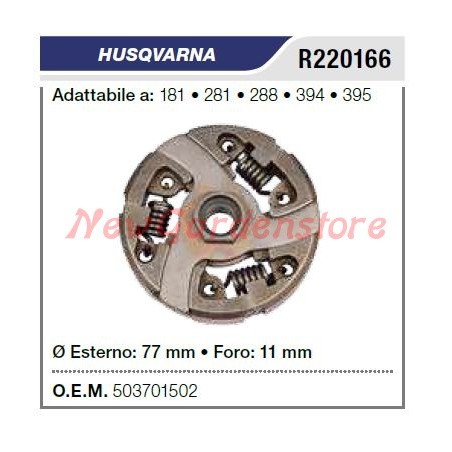 COMPATIBLE HUSQVARNA chainsaw clutch 181 281 288 394 395 503701502 | Newgardenstore.eu