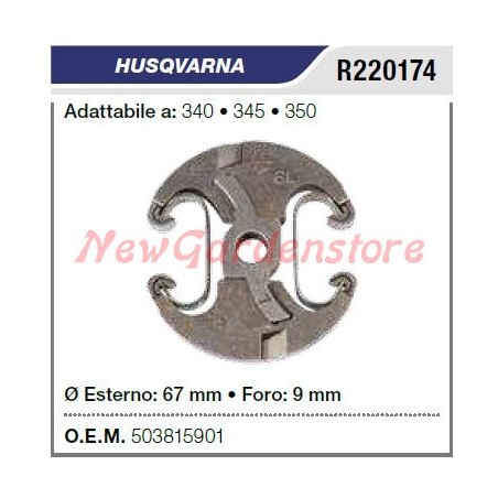 Embrayage pour tronçonneuse HUSQVARNA 340 345 350 R220174 | Newgardenstore.eu