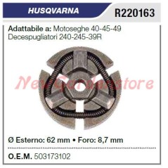 Embrayage pour tronçonneuse HUSQVARNA 40 45 49 débroussailleuse 240 245 39R R220163 | Newgardenstore.eu