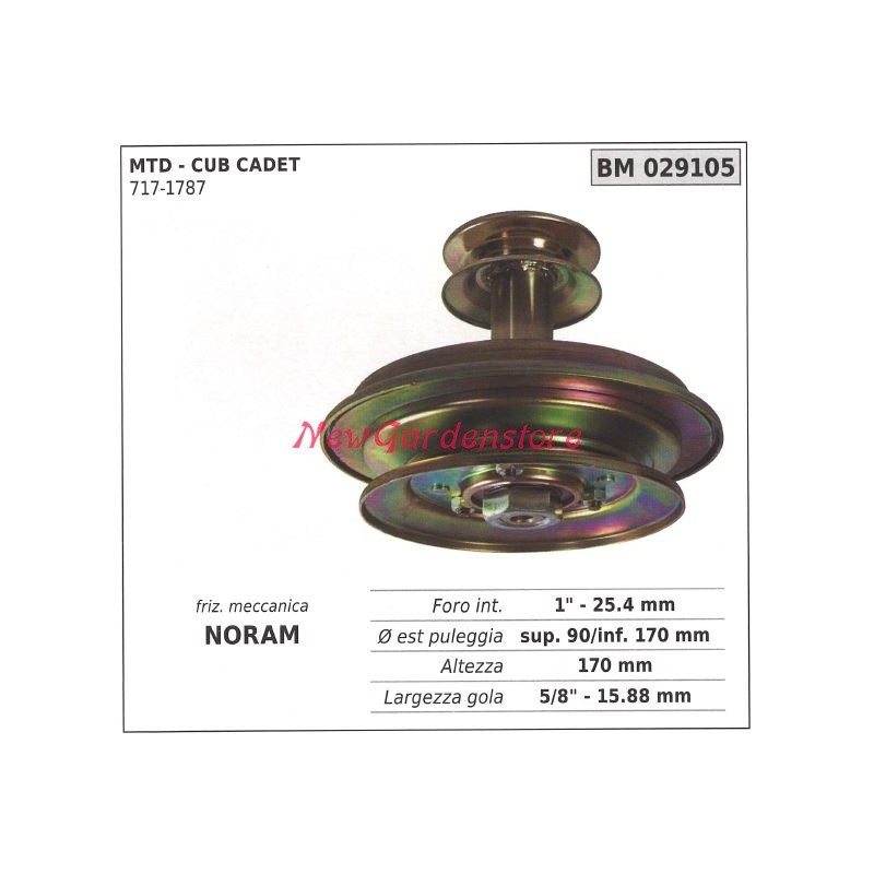 Embrayage mécanique NORAM tondeuse mtd cub cadet 029105