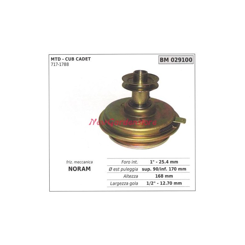 Embrayage mécanique NORAM tracteur de pelouse CUB CADET - MTD