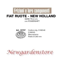 Clutch mechanism tractor TN series 4-cylinder powershif FIAT NEW HOLLAND 15797 | Newgardenstore.eu