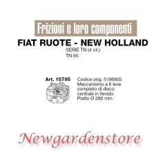 Mécanisme d'embrayage tracteur série TN 65 4 cylindres FIAT NEW HOLLAND 15795 280mm | Newgardenstore.eu