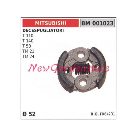 Clutch MITSUBISHI brushcutter T 110 140 T50 TM21 TM24 D. 52 mm FR64231 | Newgardenstore.eu