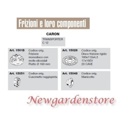 Frizione monodisco cuscinetto disco manicotto compatibile CARON TRANSPORTER C12 | Newgardenstore.eu