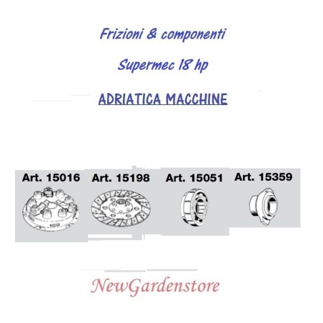 Cojinete manguito embrague monodisco ADRIATICA MACCHINE SUPERMEC 18HP | Newgardenstore.eu