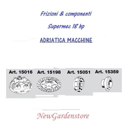 Single disc clutch sleeve bearing ADRIATICA MACCHINE SUPERMEC 18HP | Newgardenstore.eu