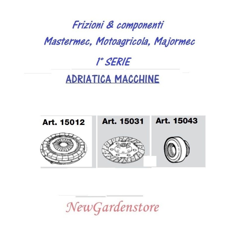 Frizione monodisco disco manicotto MASTERMEC L2 1Serie ADRIATICA MACCHINE