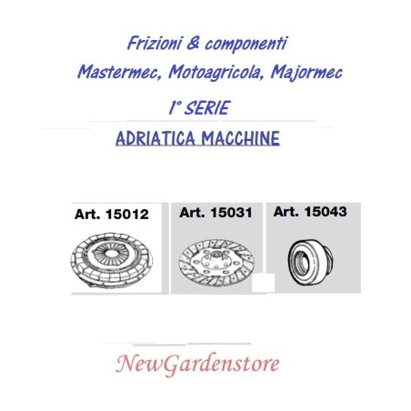 Einscheibenkupplung MASTERMEC L2 1Serie ADRIATICA MACCHINE | Newgardenstore.eu