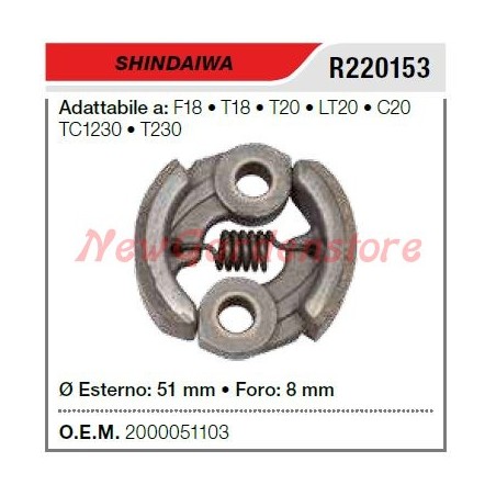 Embrague desbrozadora SHINDAIWA F18 T20 LT20 C20 TC1230 T230 R220153 | Newgardenstore.eu