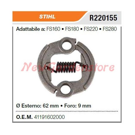 Embrayage STIHL pour débroussailleuse FS160 180 220 280 R220155 | Newgardenstore.eu