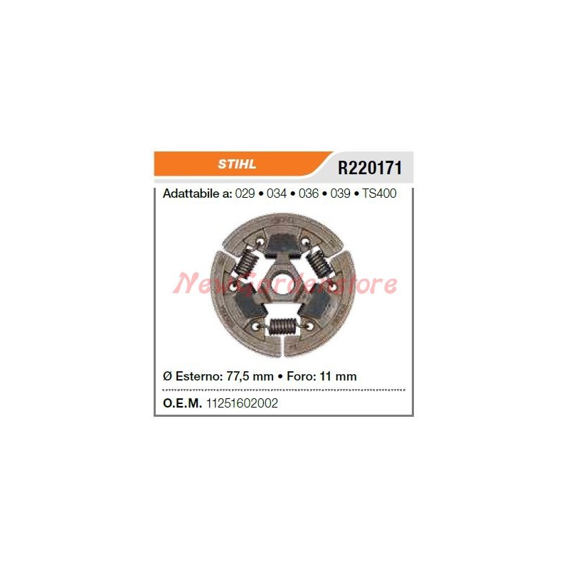 Embrayage STIHL pour tronçonneuse 029 034 036 039 TS400 R220171