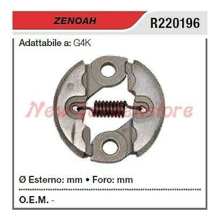 Embrayage pour débroussailleuse ZENOAH G4K R220196 | Newgardenstore.eu