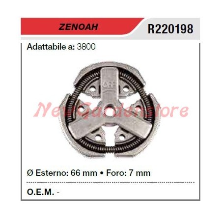 Embrayage pour tronçonneuse ZENOAH 3800 R220198 | Newgardenstore.eu