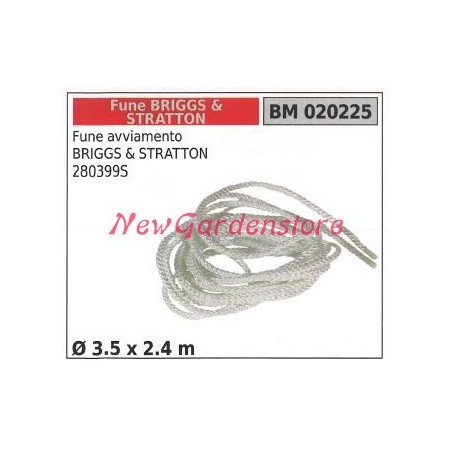 Briggs&stratton corde de démarrage 280399S Ø 3.5 x 2.4m 020225 | Newgardenstore.eu