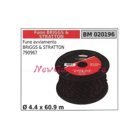 Briggs&stratton starter rope 790967 Ø 4.4 x 60.9m 020196 | Newgardenstore.eu