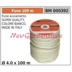 Super quality starter rope white colour Ø 4.0 x 100m 000392 | Newgardenstore.eu