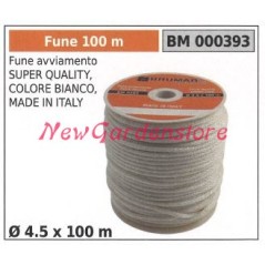 Super quality starter rope white colour Ø 4.5 x 100m 000393 | Newgardenstore.eu