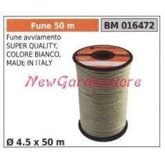 Fune avviamento super quality colore bianco Ø 4.5 x 50m 016472 | Newgardenstore.eu