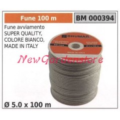 Fune avviamento super quality colore bianco Ø 5.0 x 100m 000394 | Newgardenstore.eu