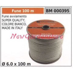 Super quality starter rope white colour Ø 6.0 x 100m 000395 | Newgardenstore.eu