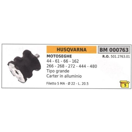 Antivibrante HUSQVARNA motosega 47 61 66 162 266 268 272 444 480 501276301 | Newgardenstore.eu