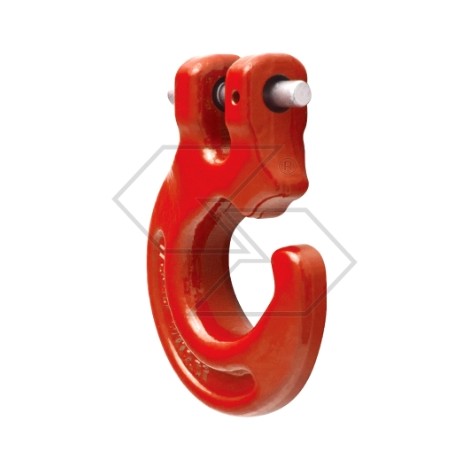 Choker hook with pin grade 80 traction force 4000 daN weight 0.39 Kg | Newgardenstore.eu