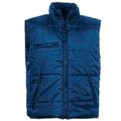 Polyester padded waistcoat with fleece collar various sizes
