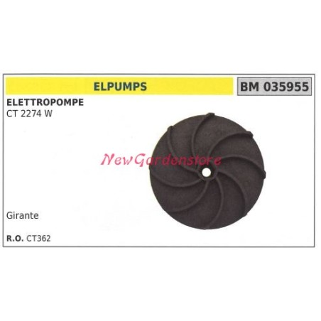 ELPUMPS Electric Pump CT 2274W Impeller 035955 | Newgardenstore.eu
