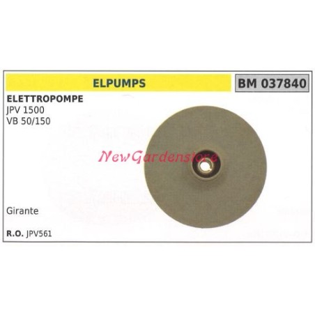 ELPUMPS pompe électrique JPV 1500 VB 50/150 roue 037840 | Newgardenstore.eu