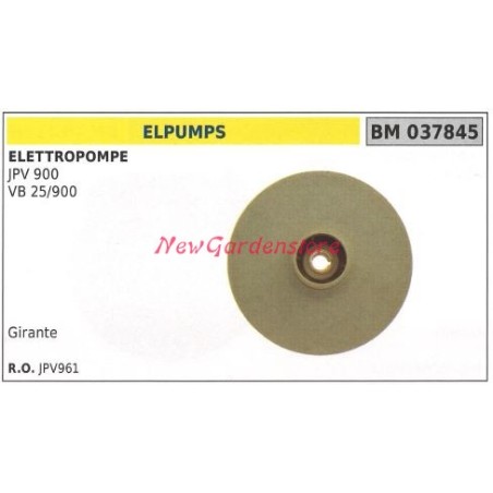ELPUMPS roue JPV 900 VB 25/900 électropompe 037845 | Newgardenstore.eu