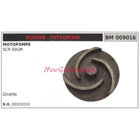 KOSHIN motor pump SCR 50GM impeller 009016 | Newgardenstore.eu