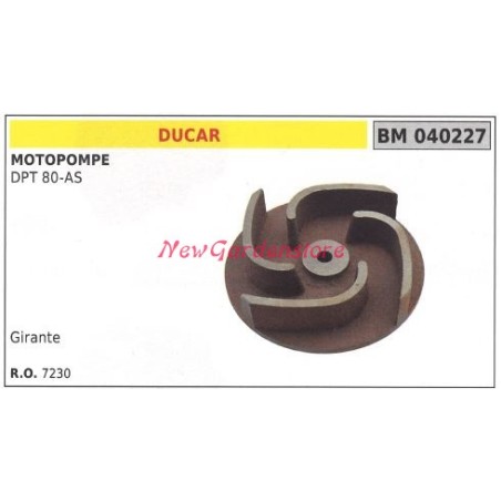 Pump impeller DUCAR motopump DPT 80-AS 040227 | Newgardenstore.eu