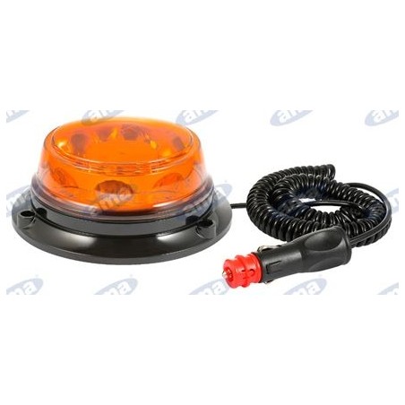 Led rotating beacon magnetic base h 77mm L 145mm self-propelled agricultural machine 12-24V | Newgardenstore.eu