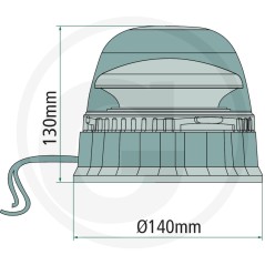 Led Rundumleuchte 12 / 24 V 3 Funktionen Anschraubmontage Landmaschine | Newgardenstore.eu