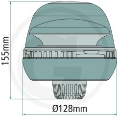 Led beacon 12 / 24 V voltage agricultural machine column mounting | Newgardenstore.eu