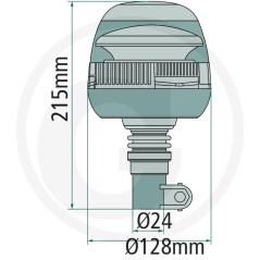 Girofaro a led tensione 12 / 24 V rotante lampeggiante singolo/doppio | Newgardenstore.eu