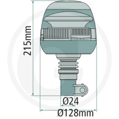 LED-Kennleuchte 12 / 24 V Spannung Rundumleuchte einfach / doppelt blinkend | Newgardenstore.eu