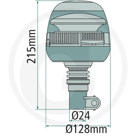 Feu à leds 12 / 24 V tension feu tournant simple / double clignotant