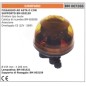 Orange rotating beacon boule type 12V - 55W Ø  155mm height 205 mm mounting with rod