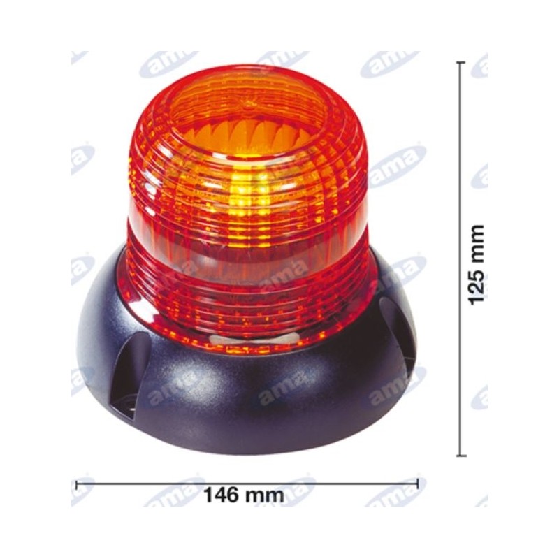 Gyrophare 125x146mm pour chariot élévateur - machine électrique 10-100V