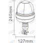 Balise LED 12-24V flexible base entonnoir 240x127mm tracteur machine agricole