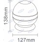 Feu tournant à LED 12-24V base magnétique 138x127mm machine agricole automotrice tracteur