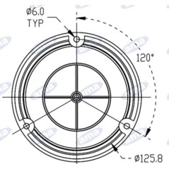 LED rotating beacon 12-24V flat base 130x140mm tractor agricultural machine | Newgardenstore.eu