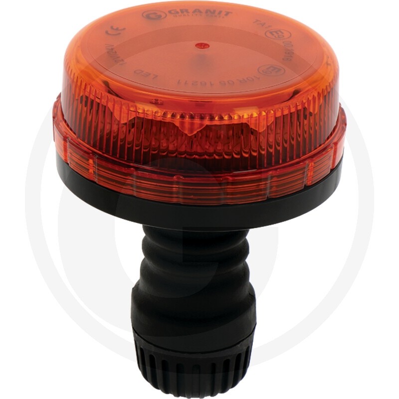 Girofaro led 12/24V montaggio bocchettone doppio flash macchina agricola