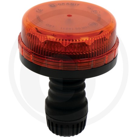 Girofaro led 12/24V montaggio bocchettone doppio flash macchina agricola | Newgardenstore.eu