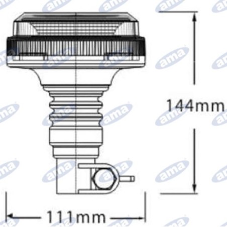 Led-Leuchte flexible Basis h 144mm L 111mm selbstfahrende Landmaschine 12-30V